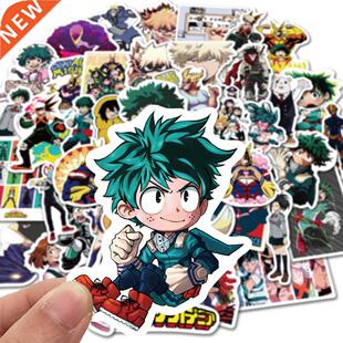 50pcs My Hero Academia Suitcase Stickers Laptop Skateboard
