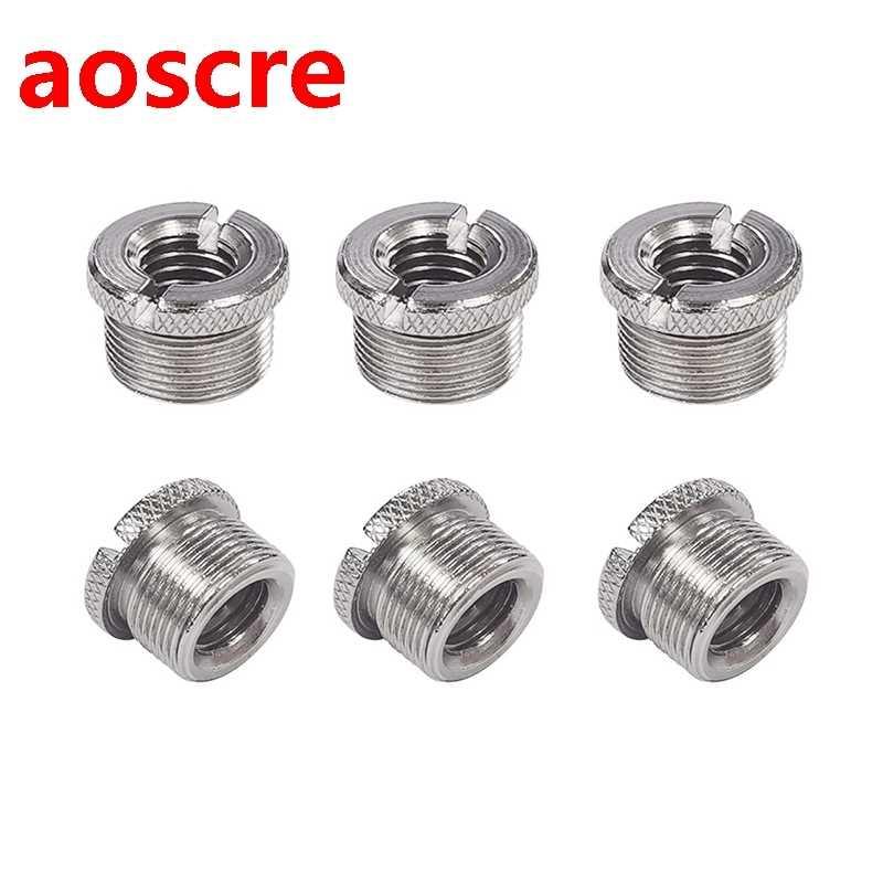 6 Pcs 5/8 inch Male to 3/8 inch Female Mic Converter Threade