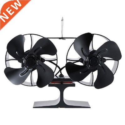 8Vane Double Head Wood Stove Fireplace Fan Wood Burning