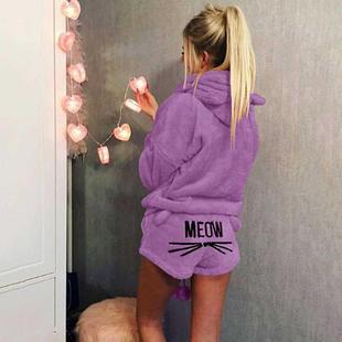 Winter Pajamas for Women Plush 2pcs Home Suit Night Sleep