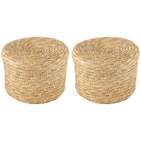 2X Wheat raw Woven orage Basket orage Basket