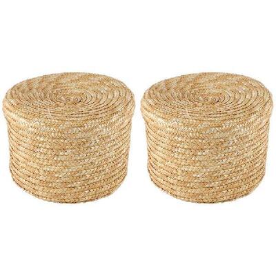 2X Wheat raw Woven orage Basket orage Basket