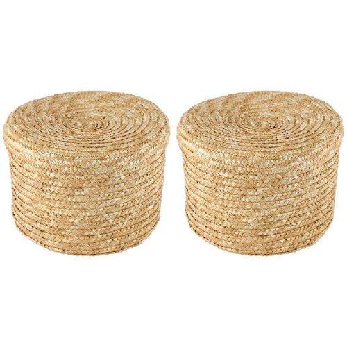 2X Wheat raw Woven orage Basket orage Basket