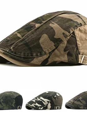 Men's Camouflage Berets Hat Golf Driving Sun Flat Cotton
