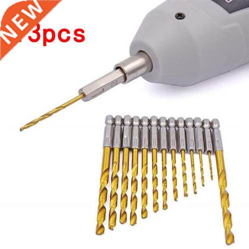 Hexagonal handle twist drill bit plated with titanium 6.35 h