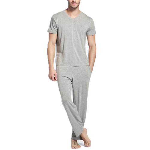 Solid T Shirt Men Short SleeveTees Modal Pants Long Johns fo