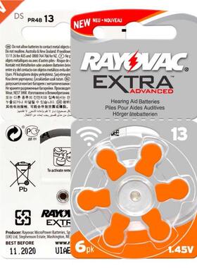 RAYOVAC EXTRA 6 PCS Zinc Air Performance Hearing Aid Batteri
