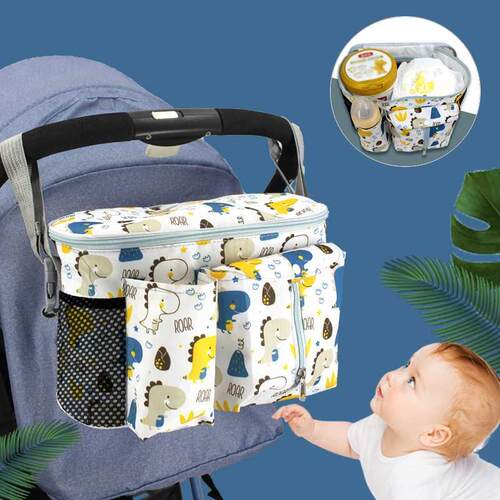 Baby Stroller Organizer Newborn Trolley Storage Bag Adjustab