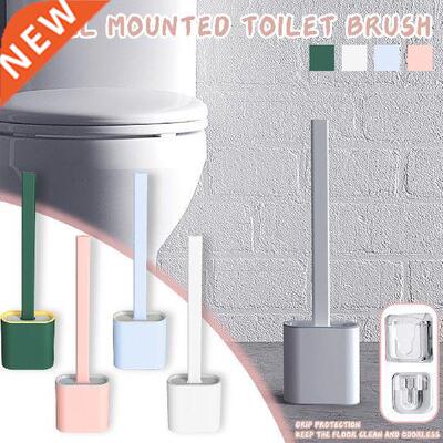 Toilet Brush Water Leak Proof With base Silicone Wc Flat