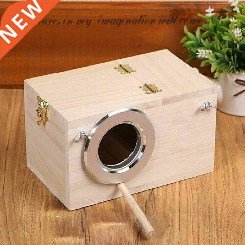 Wood Bird Breeding Box Bird House Nest Parrot Breeding