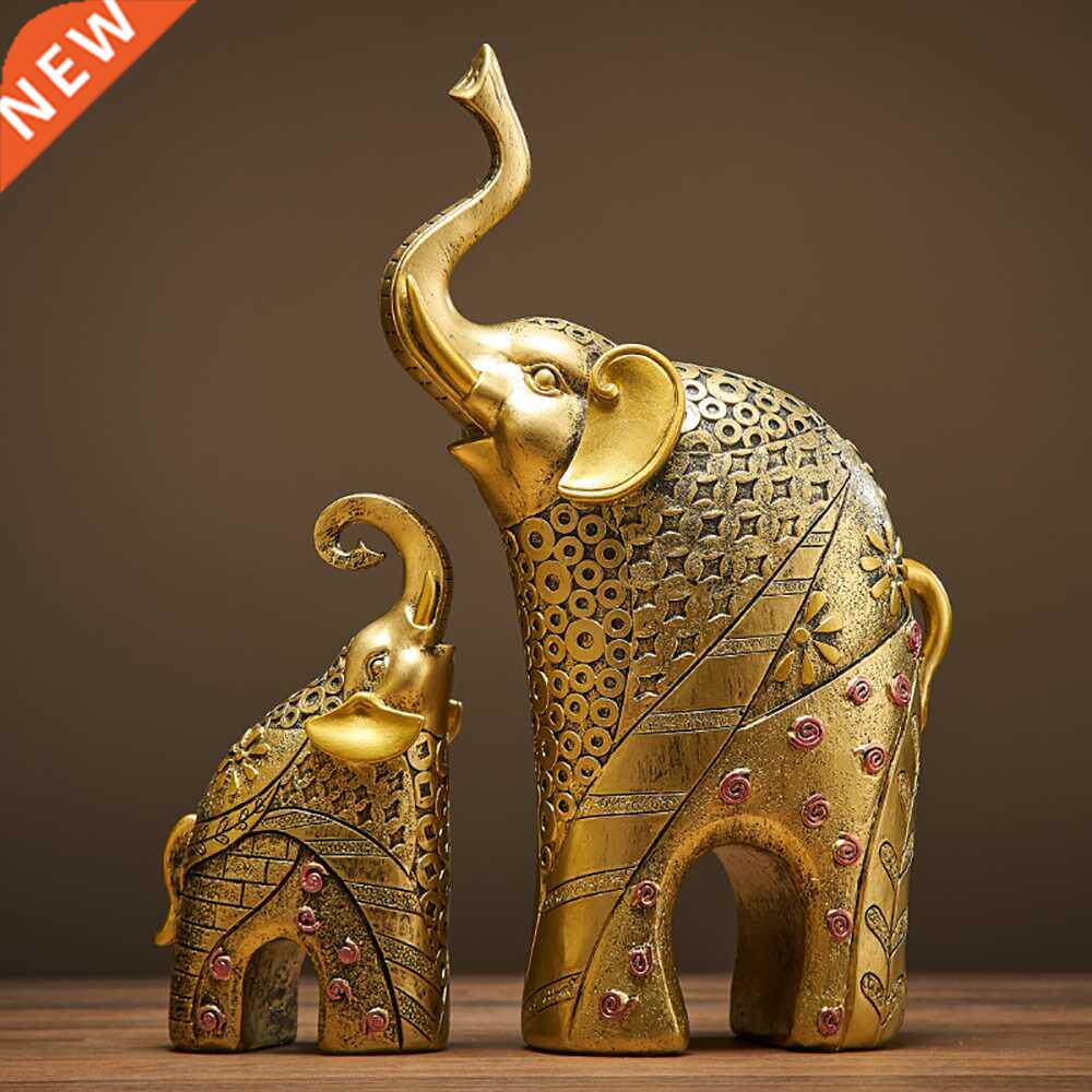 Gold Modern Gold Elephant Resin Home Decoration Accessories