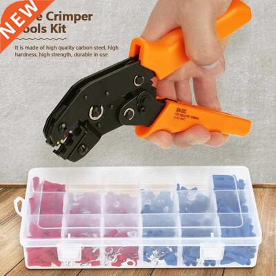 Cable Wire Ratchet Crimper Plier Crimping Tool + 450 pcs Ele