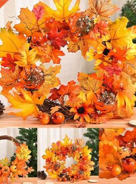 Christmas Wreath Eye-catching Vibrant Color Faux Silk Flower