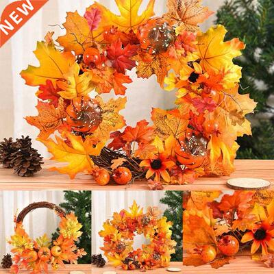 Christmas Wreath Eye-catching Vibrant Color Faux Silk Flower