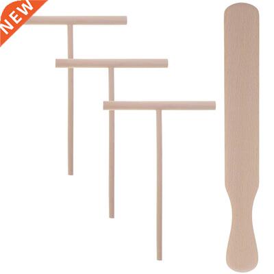 4Pcs/set T-Shaped Pancake Utensils Crepe Non-Stick Wooden