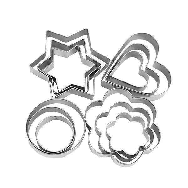 D 4 Shapes Cookies Cutter Mould Cake Decorating Cookie