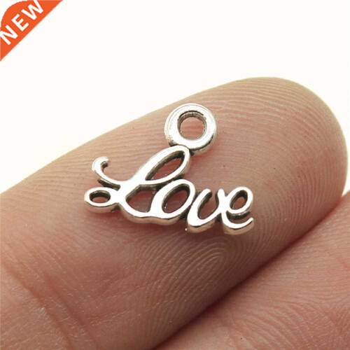 WYSIWYG 20pcs 13x10mm ntique Silver Color Love Word Chrm S