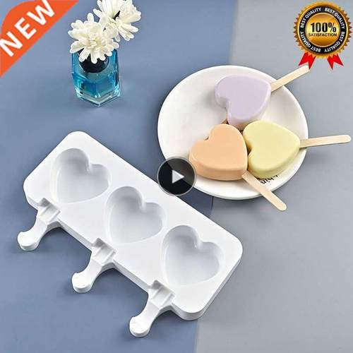 Ice Cream Mold Heart Shape Silicone Popsicle Form Maker Ice