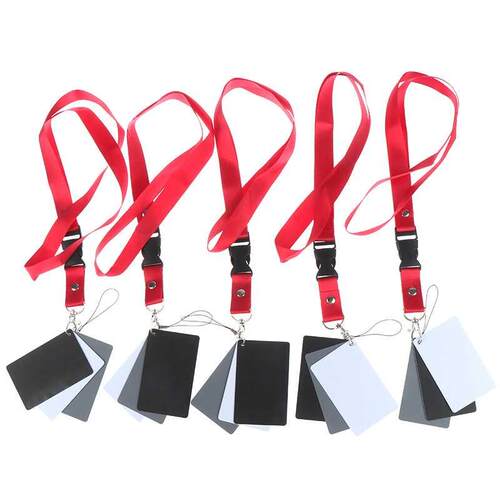 In 1 8.5 X 5.5cm White Black Gray Color Balance Cards Digi