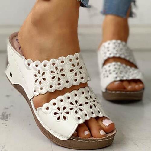 Sandals Women Summer New Embroidery Female Open Toe Women Sh