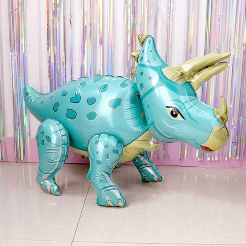 1pc Large 4D Dinosaur Foil Balloons Green Dinosaur Standing