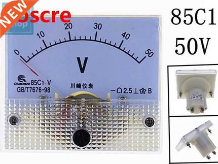 1PCS 85C1 50V Analogue DC Voltage Needle Panel Meter Voltmet