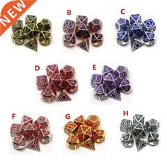 New Metal Dice 7pcs/set RPG Dice D&D Board Game Magic Pr