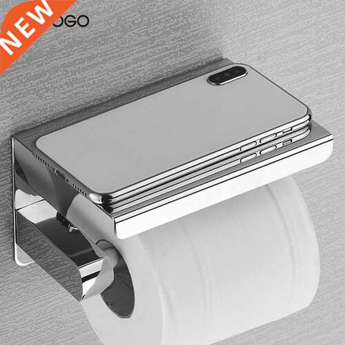 SUS 304 Stainless Steel Toilet Paper Holder with Phone Shel