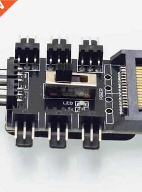 8 ports 3 Pin Fan Power HUB 15Pin SATA to 8 Port PC Case Coo