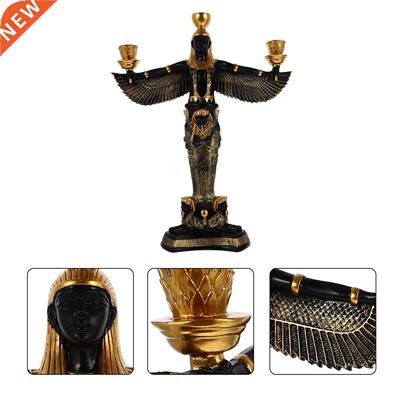 Resin Egypt Style Candle Holder Vintage Candlestick Ancient