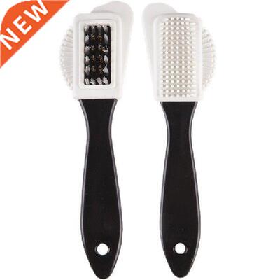 3 Side Cleaning Shoe Brush Plastic S Shape Shoe Cleaner For