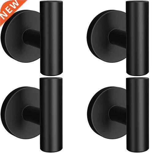 4PCS Matte Black Robe Hooks Heavy Duty Door Hanger Towel Rob