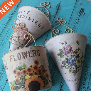 1Pcs Plastic Wall Hanging Flower Vase Pot Wall Flower Basket