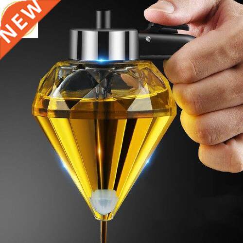 200ml Glass Diamond Oil Bottle with Handgrip Creative