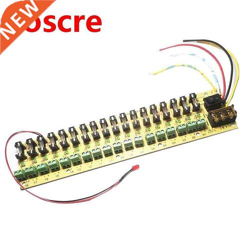12V DC power distribution 18 ch PCB board terminal block for