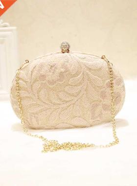 2021 Fashion Sequined Clutches bag Women's evening bags Gold