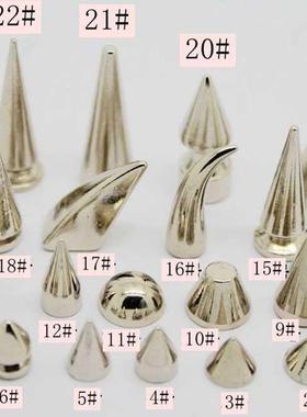 5-29mm Silver Metal Spikes Corns Gart Rivet Studs With Screw