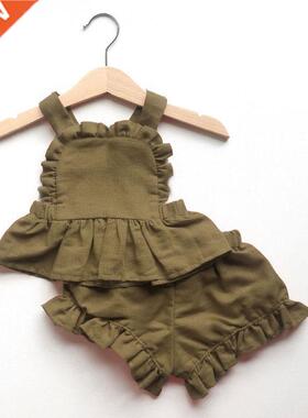 Hipp Summer Newborn Bby Girls Clothes Sets Bckless Linen