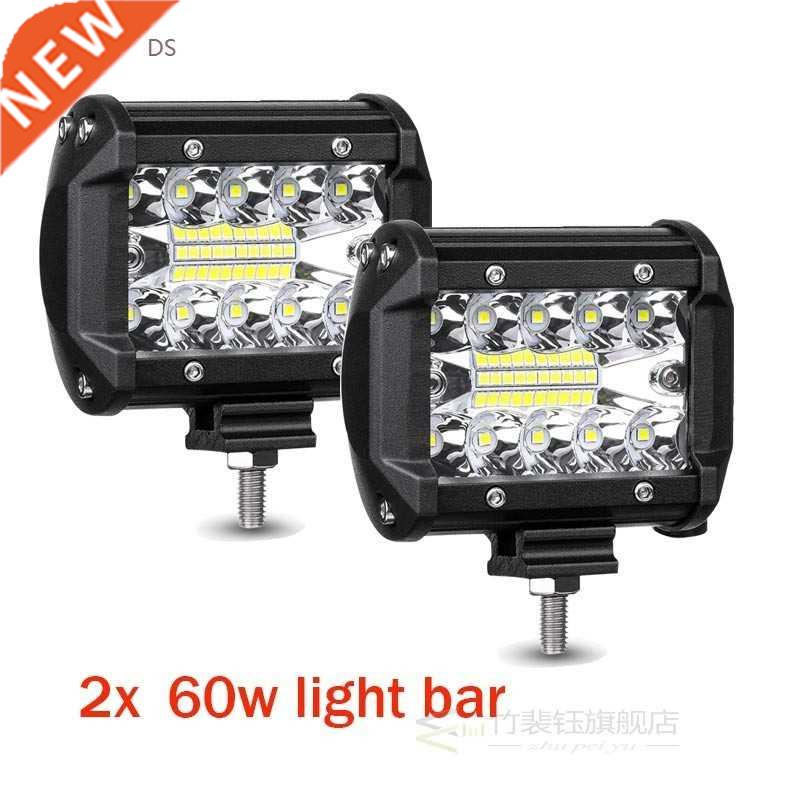 2PCS LED Bar 7 inch LED Light Bar  Rows Work Light Combo Be