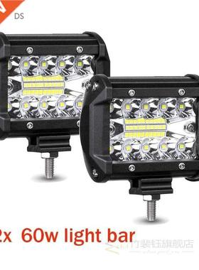 2PCS LED Bar 7 inch LED Light Bar  Rows Work Light Combo Be