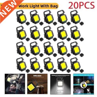 1-20PCS Keychain Flashlights COB LED 500 Lumens Pocket
