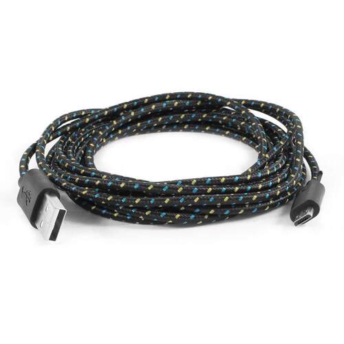 Black Micro USB 5 Pin Data Charger Cable Cord 3 Meter