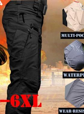 Men's Tactical Cargo Pants Elastic Multi Pocket Outdoor