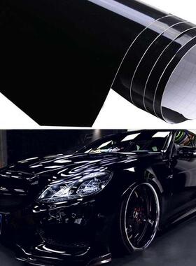 1pcs Shiny Gloss Glossy Black Car Film Wrap Vinyl Decal Exte