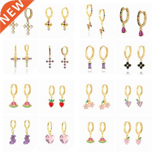 CANNER Cross Lightning Earrings For Women 925 Sterling Silve