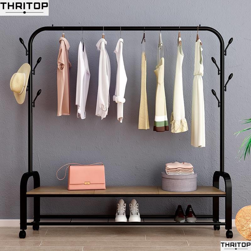 indoor drying rack floor home balcony clothes rail simple