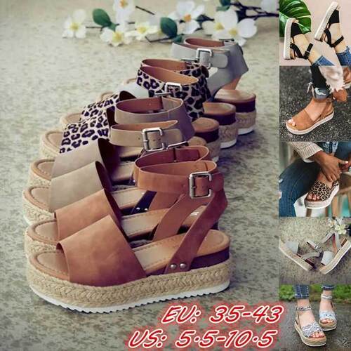 Women Sandals Soft Wedges Shoes Womens Flip Flops Platform S