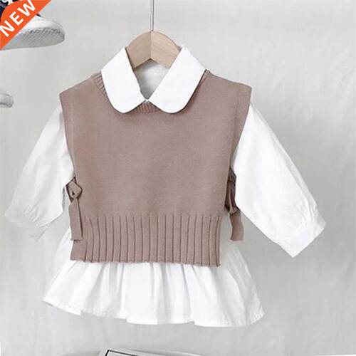 Spring Autumn Baby Girls Sweet Candy Cor Knitting Sweater