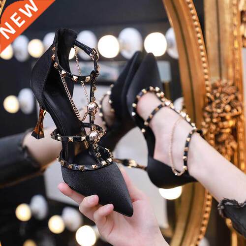 Design dress sandals women pumps female fairy style with ski