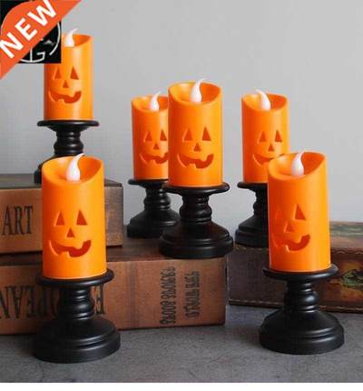 Halloween decorative candlestick pumpkin lamp wind lamp LED